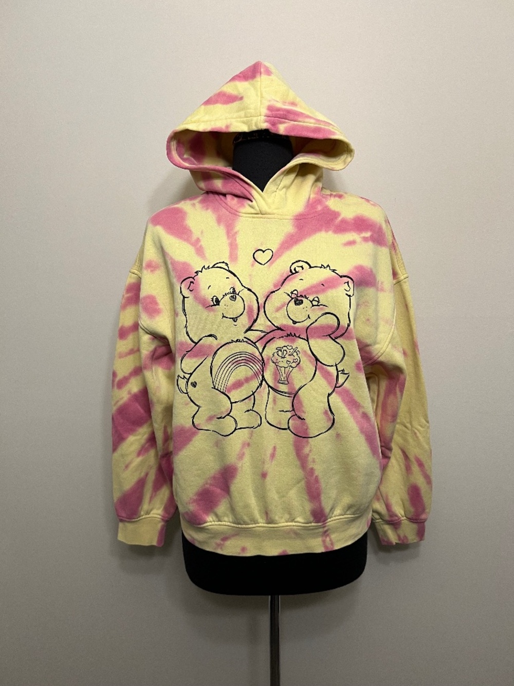 Divided Care Bears Tie Dye Hooded Sweater